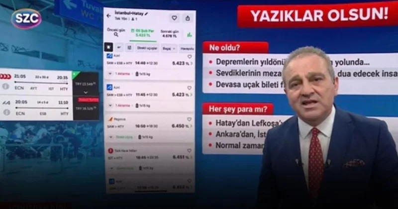 Deprem bölgelerine fahiş uçak biletleri! Bu nasıl bir acımasızlık Sözcü Gazetesi