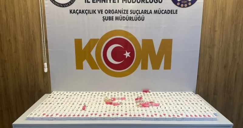 Samsun da yüzlerce şişe kaçak parfüm ele geçirildi