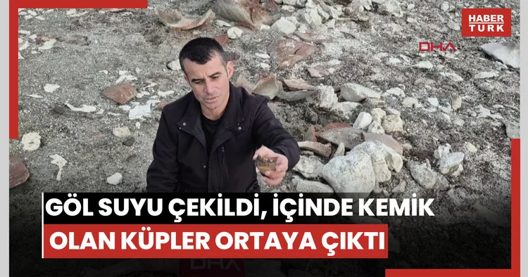 Göl Suyu Çekildi, İçinde Kemik Olan Küpler Ortaya Çıktı