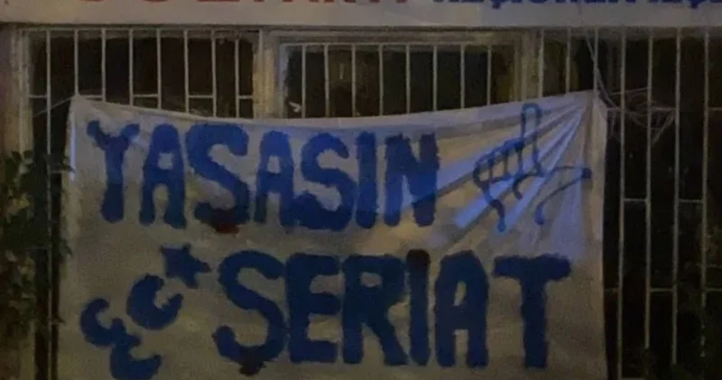 Yaşasın şeriat pankartı için polisin Zabıtayı çağırın, asanlara ceza yazsınlar dediği iddiası