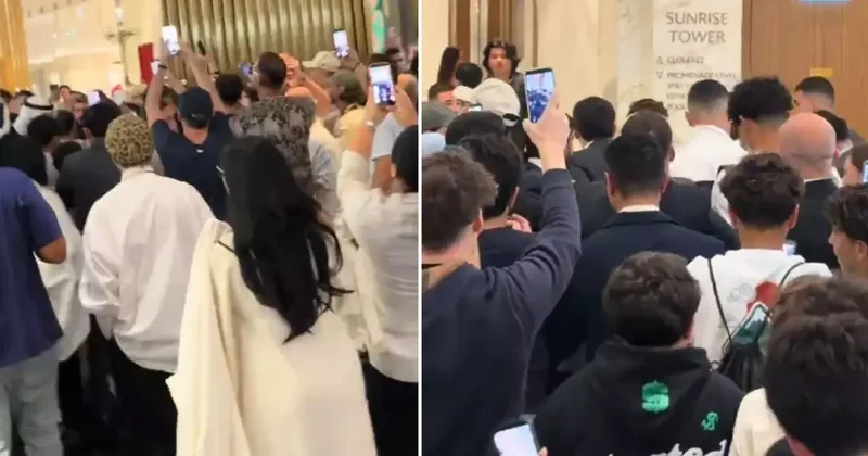 AVM ye giden ünlü ismin zor anları! Neredeyse eziliyordu