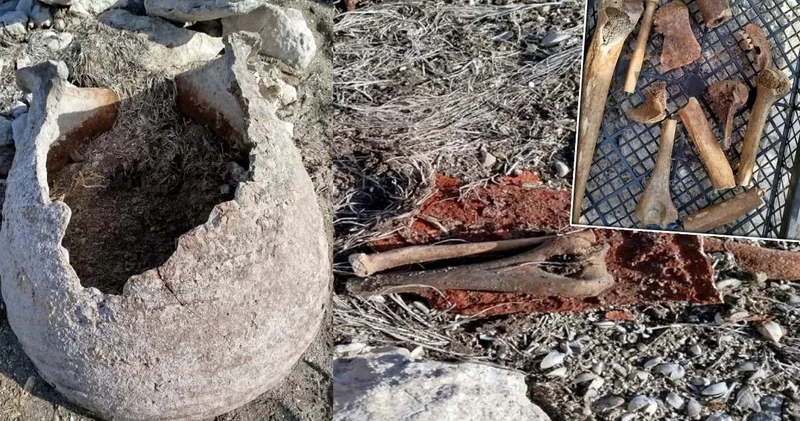 Eğirdir Gölü nde sular çekildi: Küplerin içinden insan kemikleri çıktı