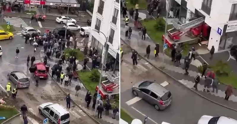 İstanbul da inanılmaz görüntü! Vinçle dişçiye daldı Sözcü Gazetesi