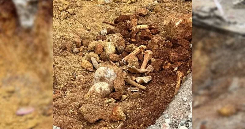 Altyapı çalışmasında insan kemikleri bulundu!