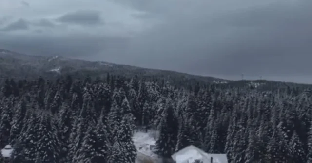 Uludağ Milli Parkı nda kar manzarası dronla görüntülendi Bursa Haberleri
