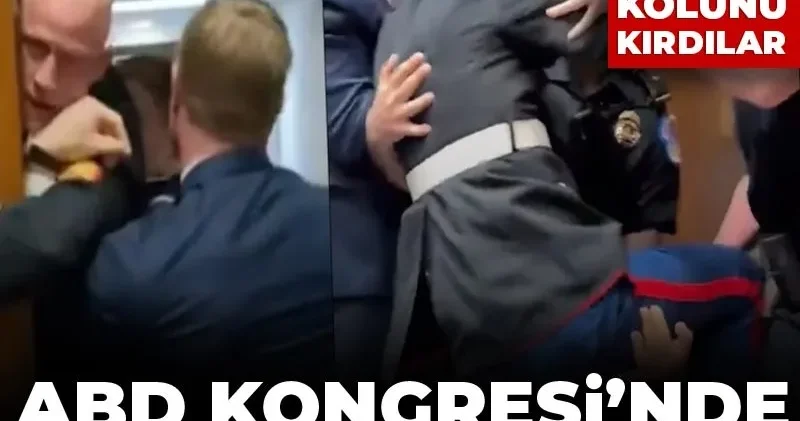 ABD Kongresi’nde İsrail protestosu: Eski deniz piyadesinin kolunu kırdılar