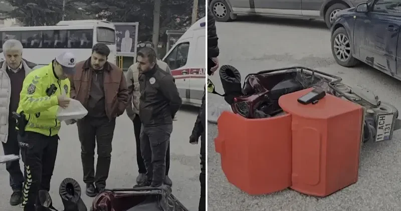 İftar vakti paket yetiştiren kurye kaza yaptı Bilecik Haberleri