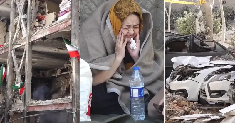 Tahran daki yıkım böyle görüntülendi