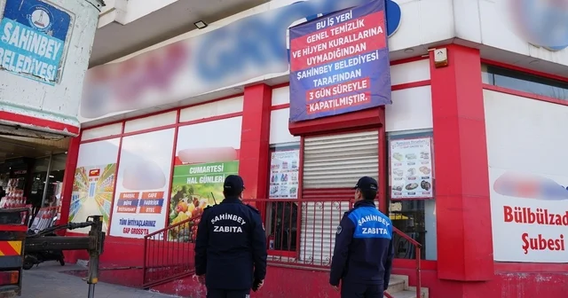 Şahinbey de 3 iş yerine geçici kapatma cezası Gaziantep Haberleri