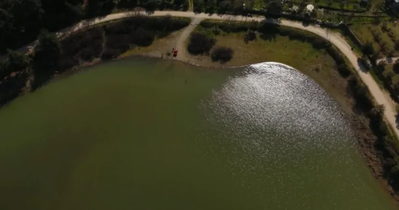 Otomobille gezilen baraj yeniden balık tutulabilecek seviyeye yükseldi