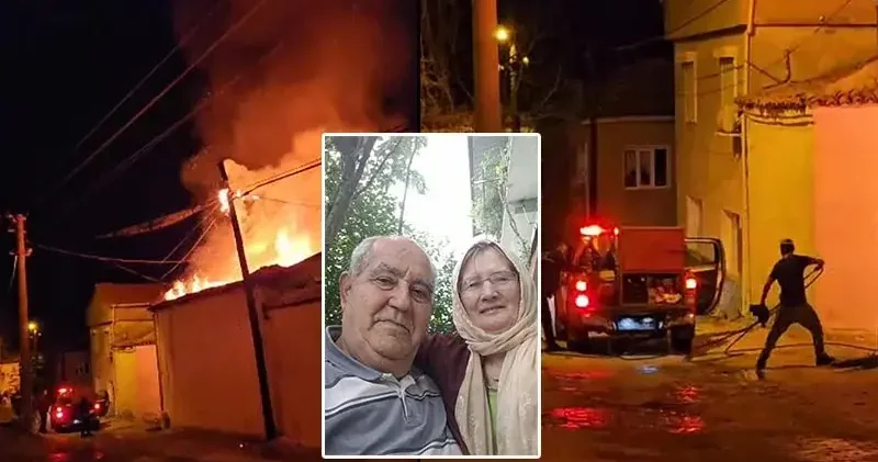 Evli çift, yangında hayatını kaybetti