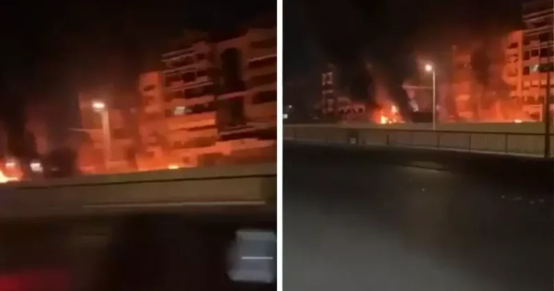 İsrail vurdu! Lübnan yangın yeri