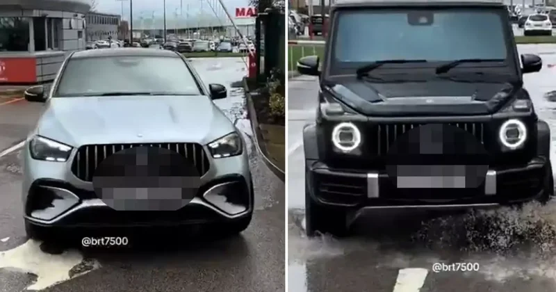 Dünya devinin yıldızları bu kez arabalarıyla Para var huzur var dedirtti