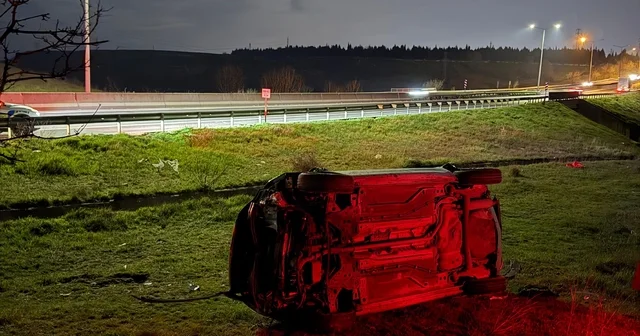 Şarampole uçtu, 5. kez alkollü çıkınca 390 bin lira ceza yedi Kaza yaptığı arabanın değeri kadar ceza yedi Tekirdağ Haberleri