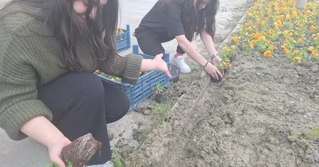 Yurt bahçesi gönüllü öğrencilerle bahara hazırlandı Aydın Haberleri