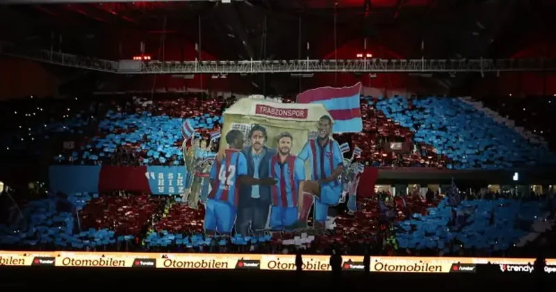 Trabzonspor dan Galatasaray a göndermeli koreografi! Bazı güçler yetmedi