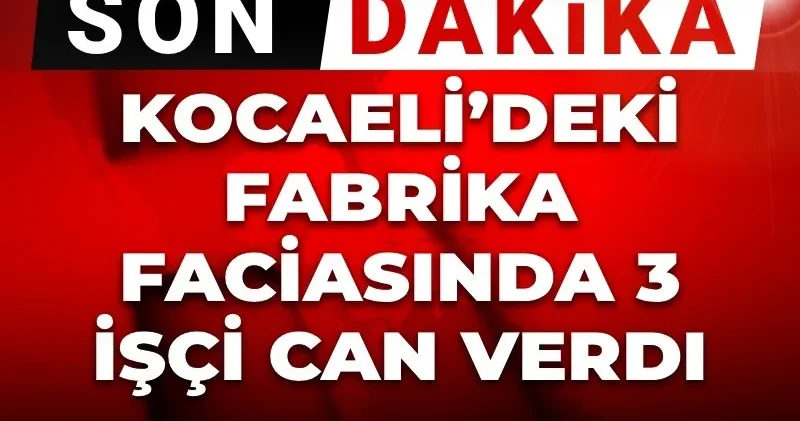 Son dakika Kocaeli’deki fabrika faciasında 3 işçi can verdi