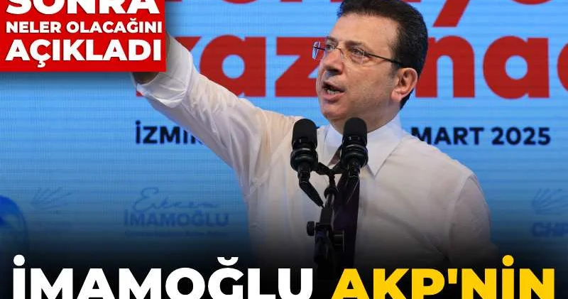 İmamoğlu AKP nin şema taktiğini anlattı! Bozbey in tutuklanmasından sonra neler olacağını açıkladı