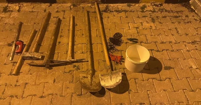 Kaçak kazıya suçüstü: 5 gözaltı Şanlıurfa Haberleri
