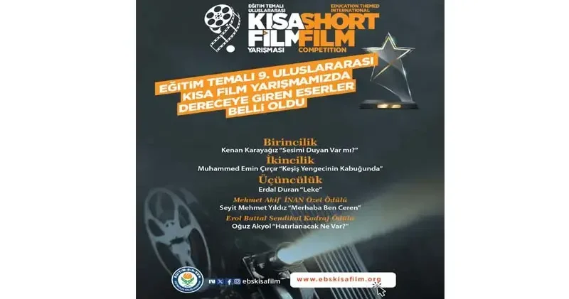 Eğitim temalı 9’uncu Uluslararası Kısa Film Yarışması sonuçları açıklandı