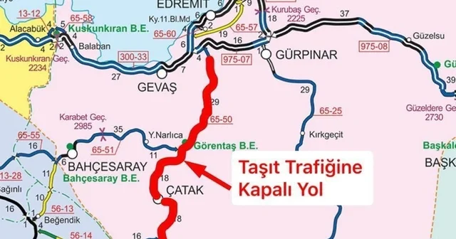 Çatak yolu araç trafiğine kapatıldı Van Haberleri