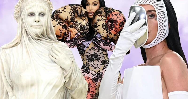 Met Gala ya bu kostümler damga vurdu! Kimi heykel oldu, kiminin kostümü bağırsağa benzetildi