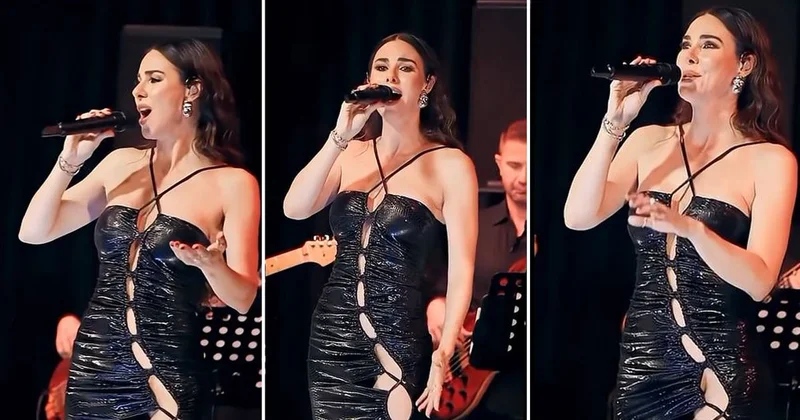 İç çamaşırı giymeden sahneye çıkan Defne Samyeli nin görüntüleri olay oldu