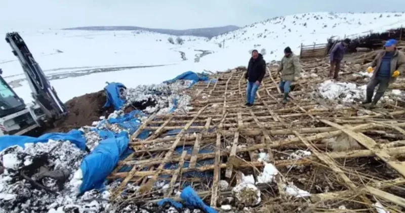Afyon da kar faciası: Ağıl çöktü, 6 Koyun öldü!