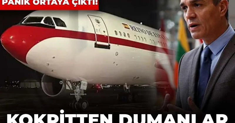 Pedro Sanchez in havada yaşadığı panik ortaya çıktı! Kokpitten dumanlar yükselmiş