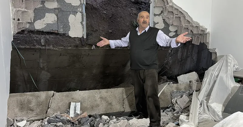 İstinat duvarı apartmanın üzerinde çöktü! Apartman ve anaokulu tahliye edildi