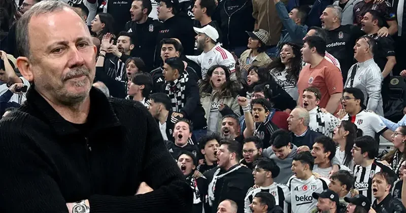 Beşiktaş tribünlerinden olay hareket! Sergen Yalçın a su şişesi fırlatıldı Fanatik Gazetesi Beşiktaş (BJK) Haberleri Spor