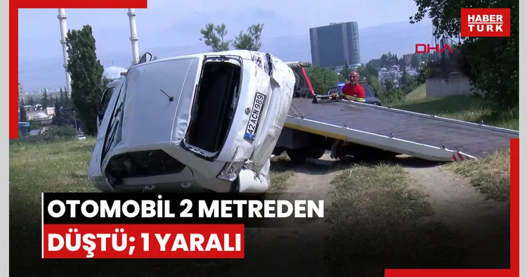Bölge İdare Mahkemesi otoparkında hakimin kullandığı otomobil 2 metreden düştü; 1 yaralı