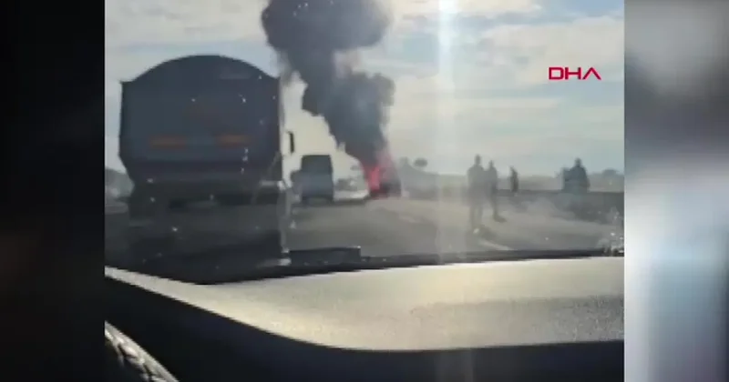 Ankara da işçi servisi yandı!