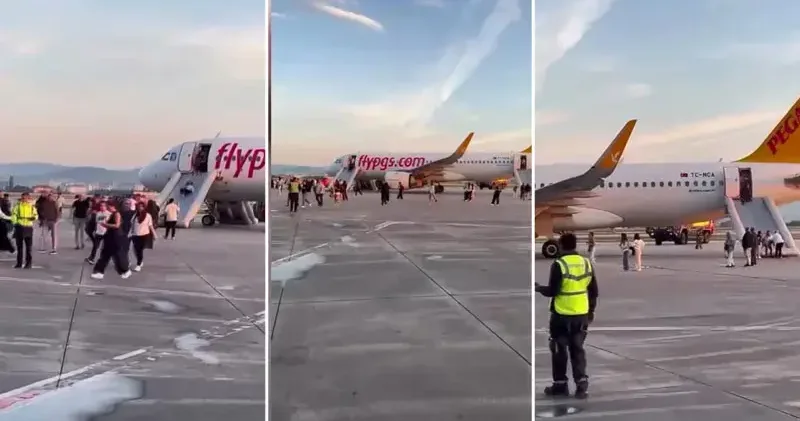 Taşınabilir şarj cihazından duman çıktı; uçaktaki yolcular tahliye edildi