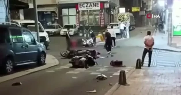 Çorlu da 2 kişinin yaralandığı kavga anı kamerada