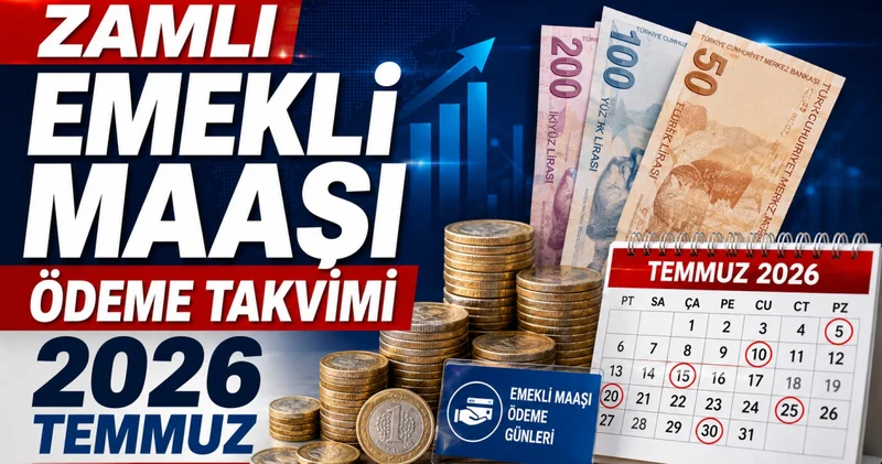 ZAMLI EMEKLİ MAAŞI ÖDEME TAKVİMİ 2026 TEMMUZ Zamlı emekli maaşı ne zaman, ayın kaçında yatacak? SSK, BAĞKUR emekli maaşları ne zaman ödenecek?