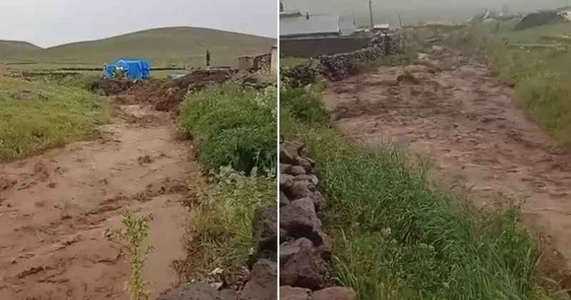 Meteoroloji nin uyarısının ardından Kağızman’ı sel vurdu