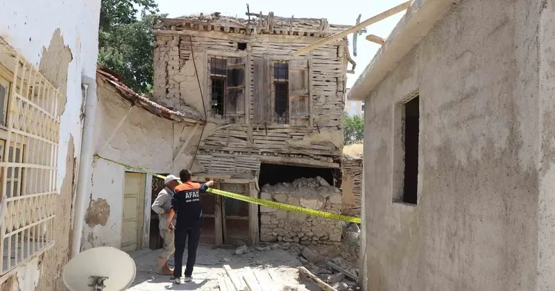 Karaman’da duvarı yıkılan metruk ev için önlem alındı