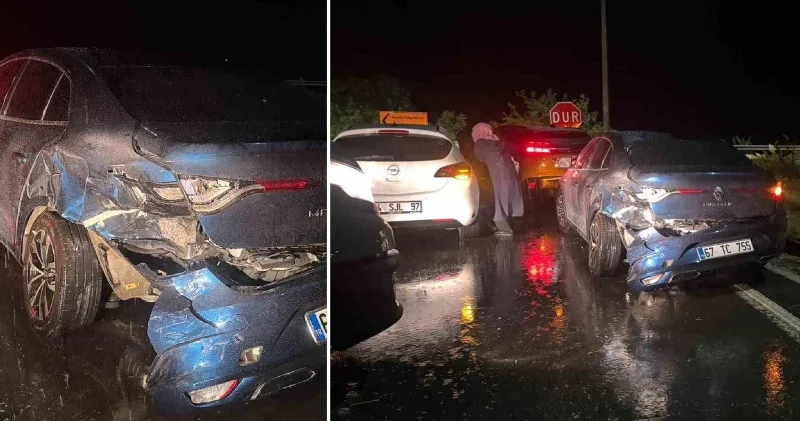 Zonguldak ta zincirleme kavşak kazası: 5 yaralı Zonguldak Haberleri