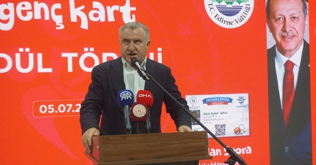 Bakan Osman Aşkın Bak: En büyük hedefimiz gençleri spora yönlendirerek kötü alışkanlıklardan uzak tutmak Edirne Haberleri Habertürk Yerel Haberler