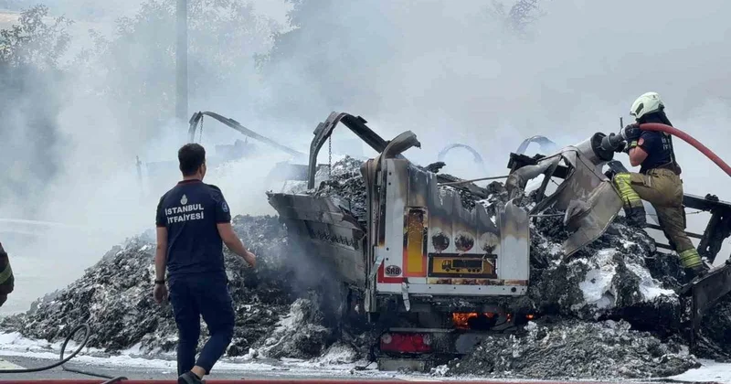Koca TIR küle döndü: Geriye sadece bu görüntüler kaldı
