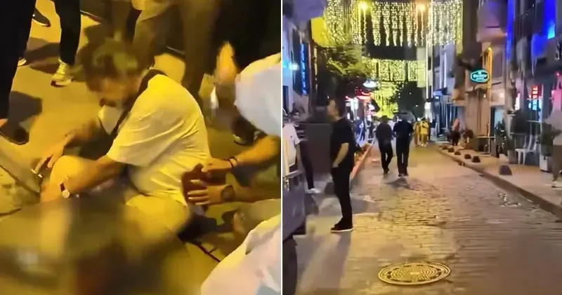 Beyoğlu nda pitbull cinsi köpek terriere saldırdı; Köpeğini kontrol et diyerek sahibini bıçakladı