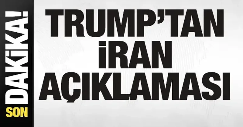 Trump tan son dakika İran açıklaması! Çok iyi dedi tehdit etti