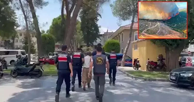 Çine deki orman yangınında koca tutuklandı, eşi serbest