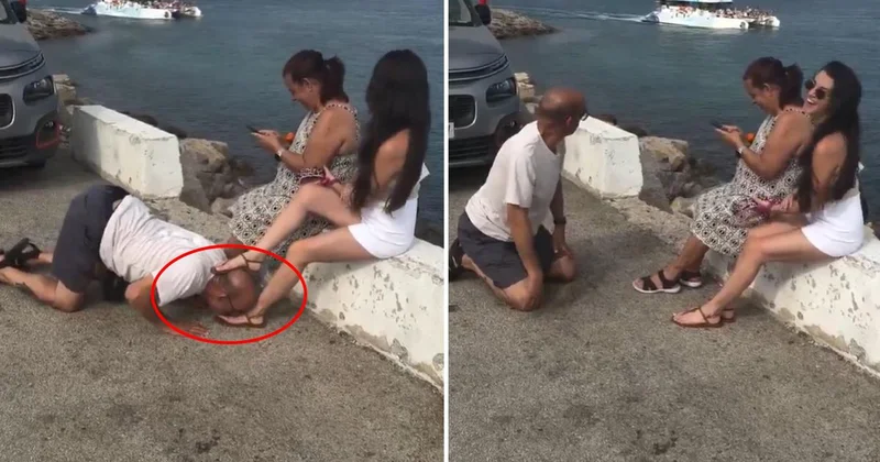 Herkes şaşkına döndü! Önce ayaklarını öptü, sonra havlamaya başladı
