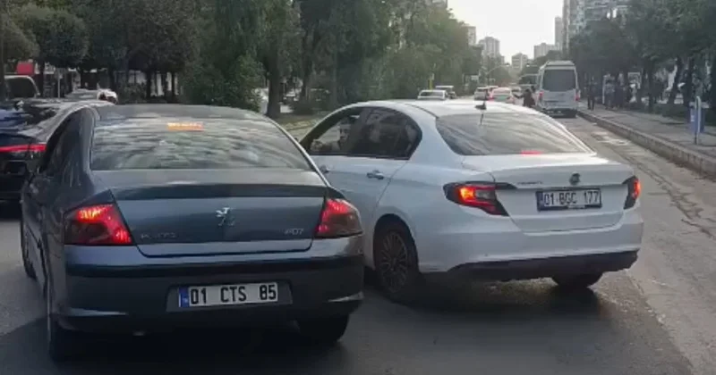 Adana da araçtan inme cezası 180 bin lira olunca iki sürücü camdan cama tartıştı
