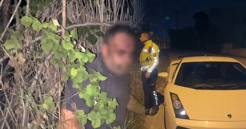 Lüks aracını bırakıp çalılıklara kaçan sürücü uyuyakaldı: Horladım mı