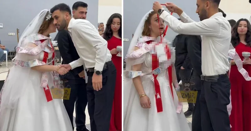Takılan takıyı gören gelinin ağzı açık kaldı