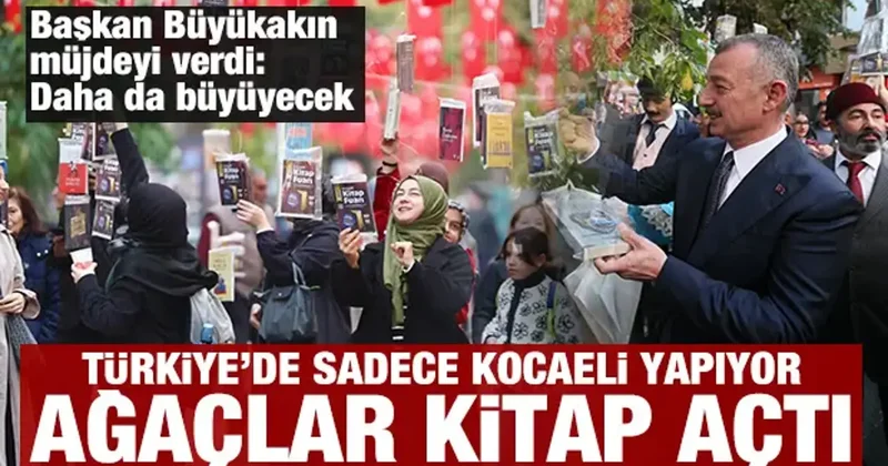 Türkiye’de sadece Kocaeli yapıyor; Ağaçlar kitap açtı