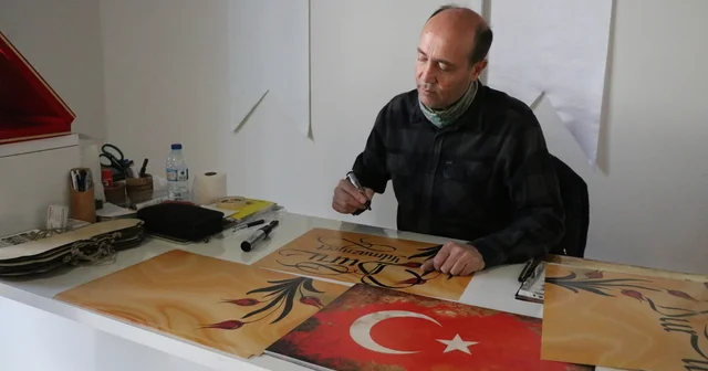 Karaciğer nakli olan Kayserisporlu eski futbolcunun kaligrafi sergisi Kayseri Haberleri